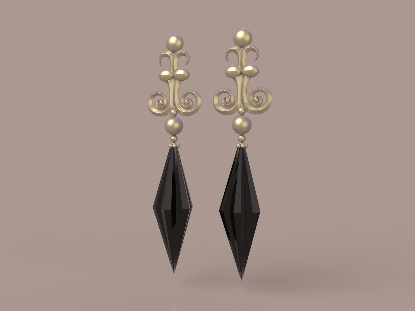 Sailor Moon - Black Lady Earrings [3D Print Files]