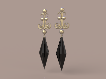 Sailor Moon - Black Lady Earrings [3D Print Files]