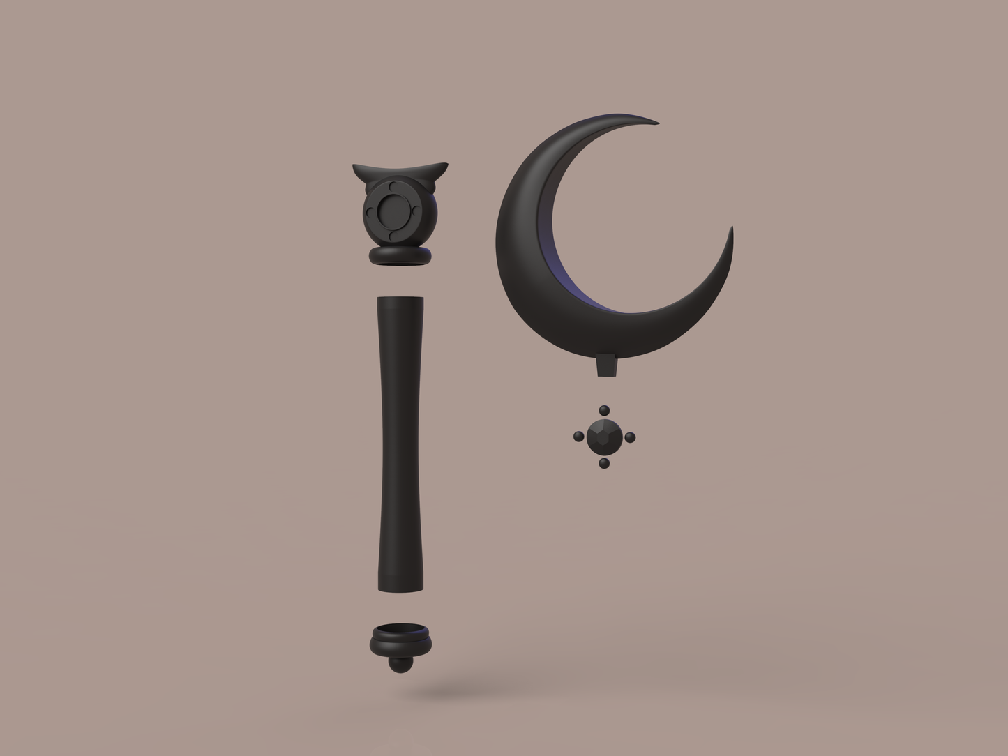 Sailor Moon - Moon Stick - Crystal Series version [3D Print Files]