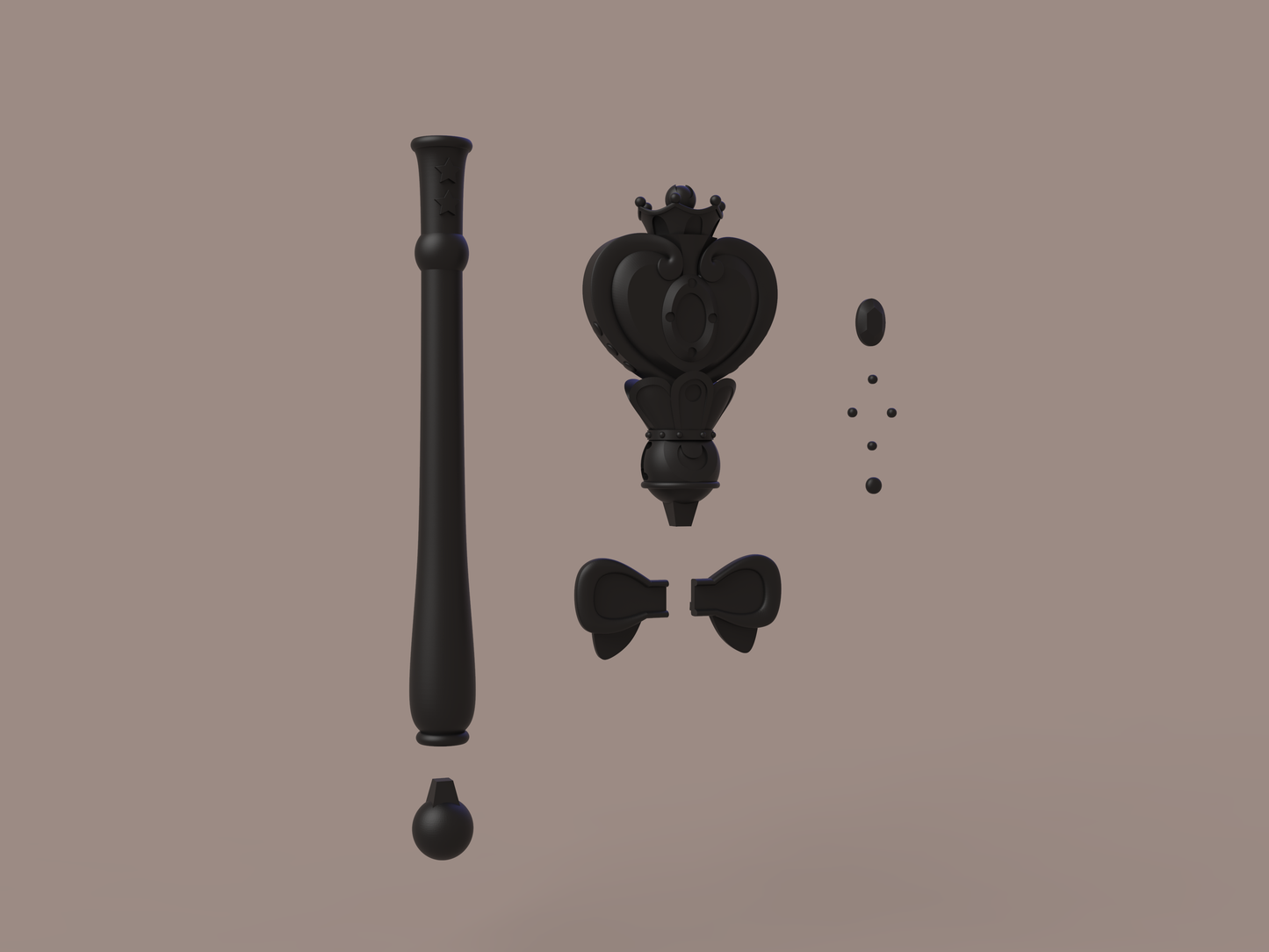 Sailor Moon - Spiral Heart Moon Rod - Crystal Series version [3D Print Files]