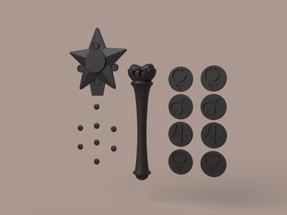 Sailor Moon - Sailor Guardians Star Power Stick - Original Series version [3D Print Files]